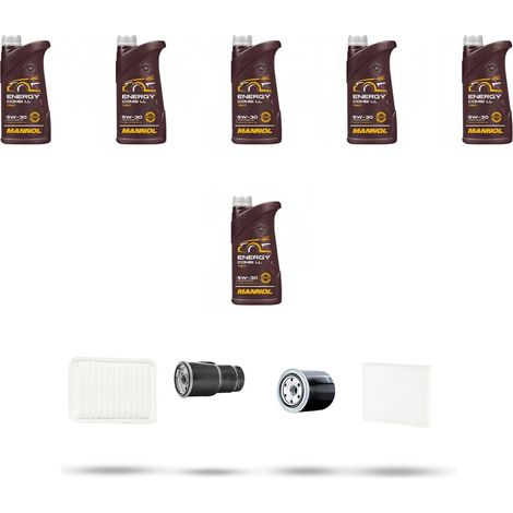 Kit tagliando 4 FILTRI e 6L OLIO compatibile con Toyota Corolla IX (E12/E13) 2.0 D-4D 66kw Dal 2002