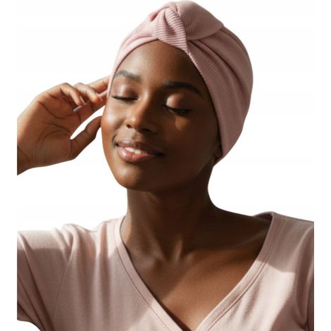 Damen-Haarband, rosa, mit Knoten- und Streifenmuster, elegant und bequem, universell passend (1/4)