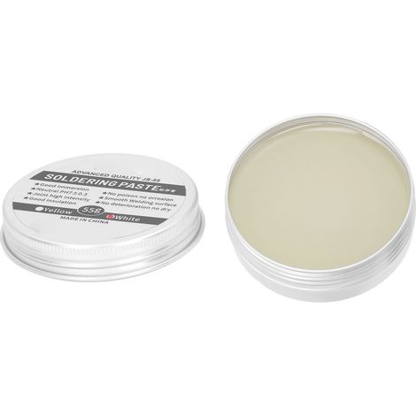 Lötpaste, Flussmittel auf Kolophoniumbasis für niedrige Temperaturen, No-Clean-Lötzubehör, weiß, 55 g (1/5)