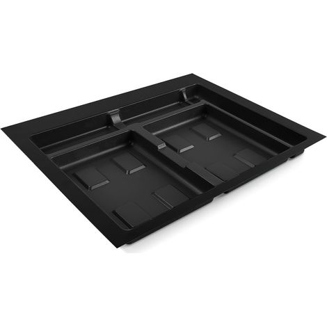 Base de tiroir de recyclage EMUCA 8197017 2 compartiments 700 mm noir (1/5)