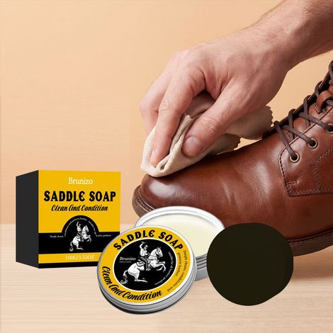 Crème nettoyante pour cuir de selle pour canapés, chaussures et entretien du cuir de la maison : rénovation, restauration de l’éclat et entretien quotidien – 100 g -- AKRACING (1/5)