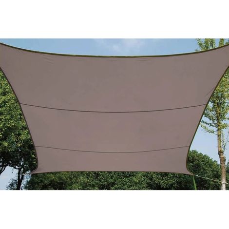 Sonnensegel Quadratisch Braun 3,6 x 3,6m - Sonnenschutz für Terrasse & Balkon (1/3)