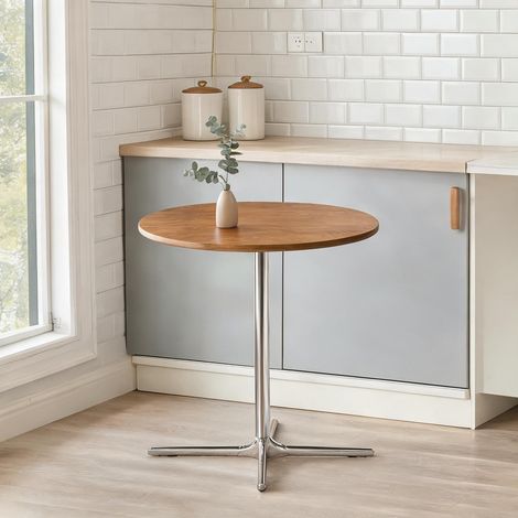 Table de salle à manger coloris argenté Walnut en mDF métal (1/5)