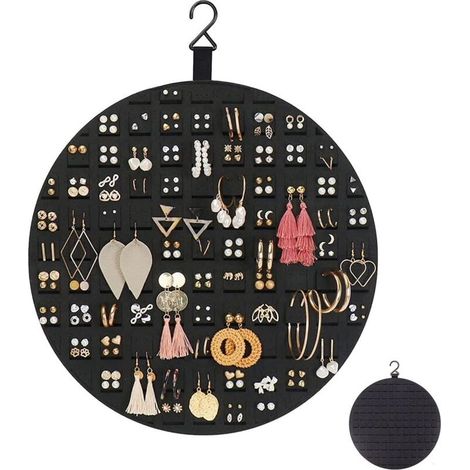 Organisateurs de Bijoux en Feutre, Sacs de Rangement à Boucles D'oreilles Suspendus, Presentoir Boucle D'oreille, Poche de Présentoir à Bijoux Murale, Porte Boucle d'Oreille, pour Femmes et Filles (1/4)