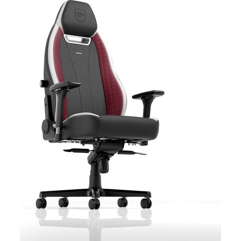 Noblechairs LEGEND PU silla gaming blanco/negro 4D reposabrazos base lumbar integrada espuma fría (1/4)