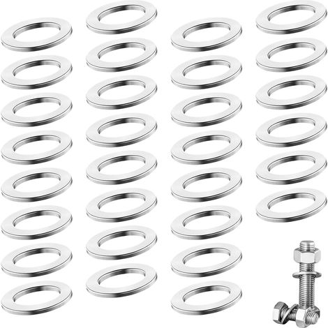 Rondelles pour Gonds De Porte, 30 pièces Rondelles, Rondelles Metal, Rondelle M8, Rondelles Plates En Laiton pour Porte, pour Charnières Metal Bague Paumelle Plate (1/5)