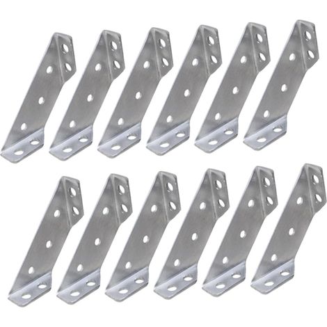 équerres trapézoïdales en acier inoxydable argenté petit (1/5)