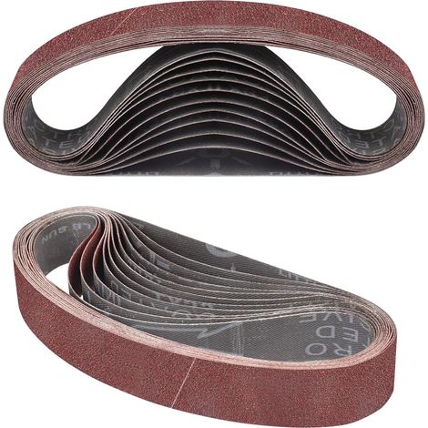 Schleifbänder 30 x 533 mm – 10er-Pack – Aluminiumoxid, Körnung 40 – Verstopfungsfrei – Für Holz und Metall (1/5)