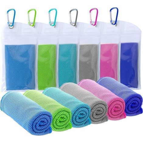 Kühlhandtuch – Atmungsaktives, hochverdunstendes Material – Für Indoor- und Outdoor-Sportaktivitäten – 6 Stück (1/5)