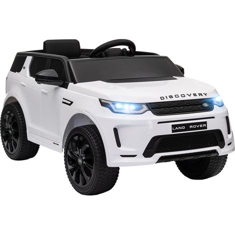Voiture enfant électrique Land Rover Discovery Sport 12V, télécommande, phares LED, pour enfants 3-6 ans, blanc (1/5)