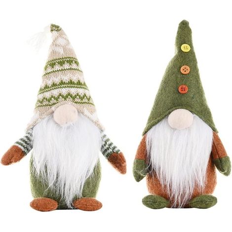 Gnomi natalizi di peluche - 2 pezzi, decorazioni svedesi per la casa e la tavola (1/5)
