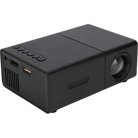 Projecteur LED portable HD 1080p pour cinéma en extérieur et à domicile, compatible avec téléphones, ordinateurs portables et port USB, noir. (1/5)
