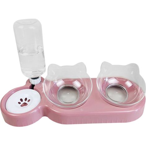 3-in-1 Katzennapf, kippbarer, erhöhter Katzennapf, Futter- und Wasserspender für Katzen