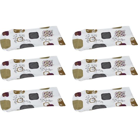 6 Housses de Chaise Élastiques Amovibles Lavables Anti-Poussière pour Salle à Manger Maison Hôtel (1/5)