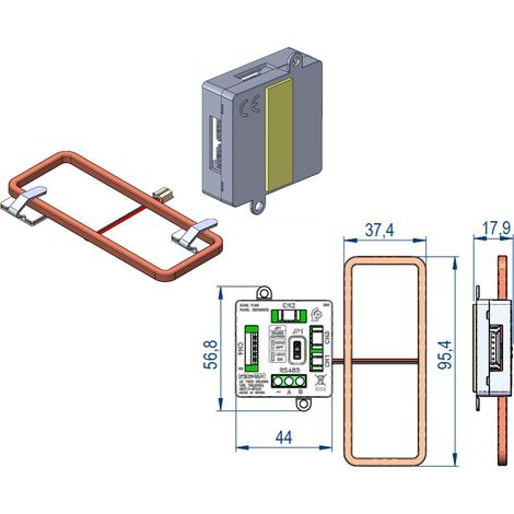 Bucle inductivo DDA para placa Cora, 12Vdc, incluye módulo expansor y abrazaderas.