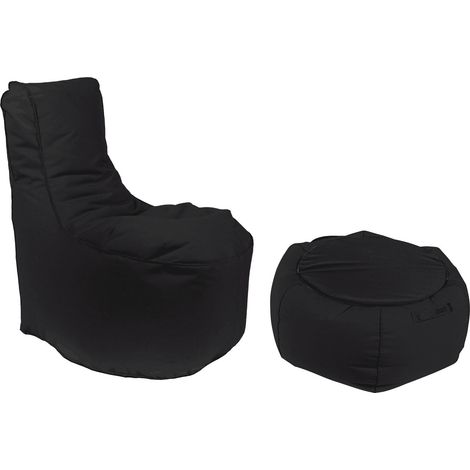 Poltrona Pouf e Tavolino in Acrilico Pomodone Nero (1/5)