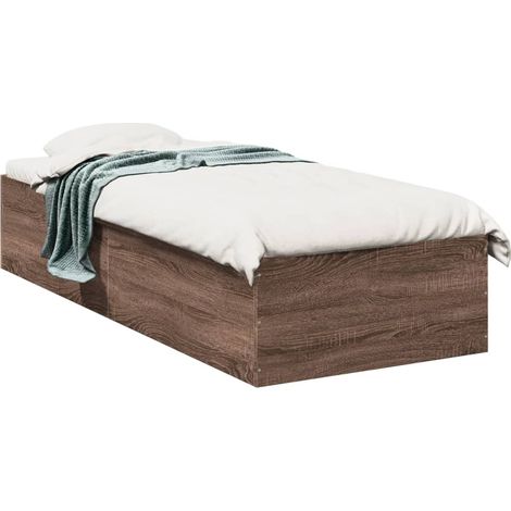 Bettgestell Braun Eichen-Optik 90x200 cm Holzwerkstoff