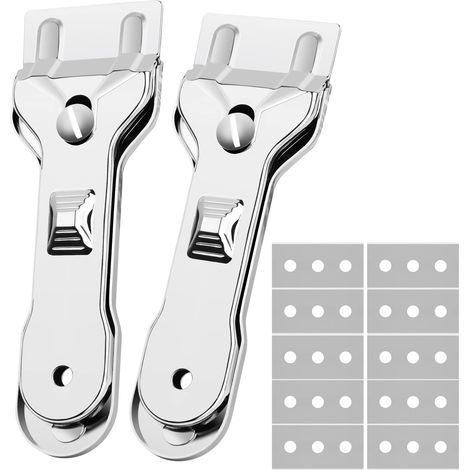 Limpiador de vitrocerámica multifunción, 2 uds., con 10 Uds. De cuchillas para limpiar horno, herramientas de cocina (1/5)