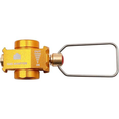 Économiseur de Gaz de Camping, Recharge de Manette de Vitesse de Convertisseur de Gaz, Valve Adaptateur de Manette de Vitesse de Convertisseur(Doré) (1/5)