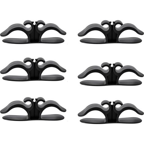 Organizador de cables de cocina, 9,6 x 3 cm, pequeño enrollador de cables multifuncional para electrodomésticos de cocina, negro, 6 unidades. (1/5)