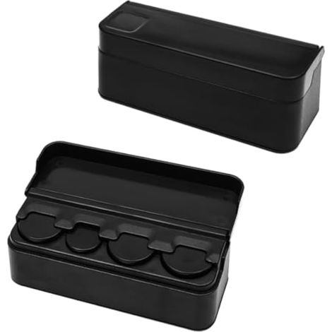 Ohleats Lot de 2 porte-pièces de monnaie pour voiture, mini bote de rangement portable compatible avec les pièces de monnaie de différentes tailles, distributeur d'argent, accessoires de voiture pour (1/5)