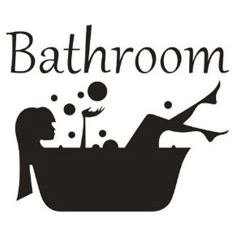 BUNTHAUS Frau Badezimmer Türaufkleber, Wanddekoration, Toilettenwandaufkleber, lustige süße Accessoires, dekoratives Poster für Mädchenzimmer (1/5)