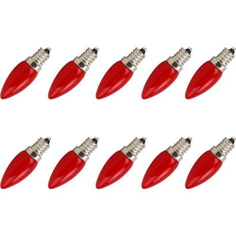 10 Ampoules LED Mini E12 1,5W 110V pour Lustre Plafonnier Applique Murale