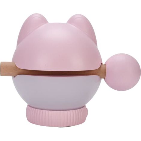 Veilleuse chaton, lampe chat mignonne sans fil, rechargeable et à intensité variable, 3 niveaux de luminosité, commande tactile, décoration pour chambre ou salon, rose (1/5)