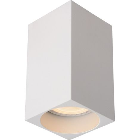 Lucide Delto spot plafond carré blanc GU10 LED 5W 2200-3000K (1/5)