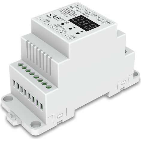 Afficheur numérique à tubes 4 canaux, décodeur à courant constant DMX512 D4C sur rail DIN