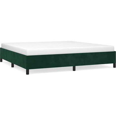 Maison Exclusive - Giroletto senza Materasso Verde Scuro 200x200 cm in Velluto (1/5)