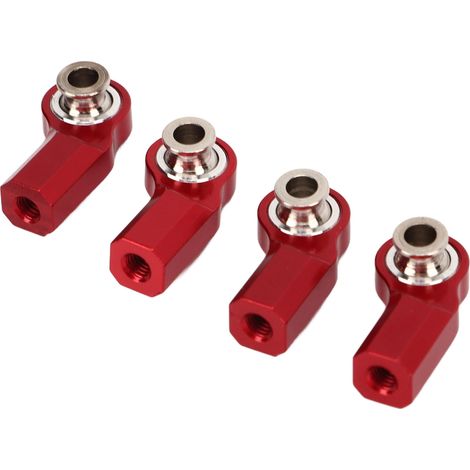 4 Pièces Têtes de Direction en Alliage d'Aluminium M3 pour Axial SCX10, Voiture RC 1/10, Rouge (1/5)