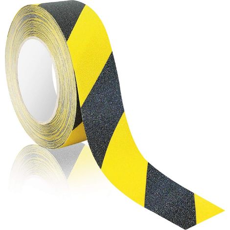 Antirutsch-Klebeband [50 mm x 18 m] schwarz und gelb - wasserdicht (1/5)