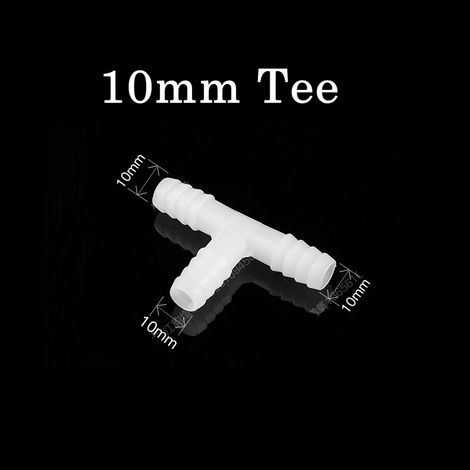 (Raccord en T (5 pièces)) Tuyau d'aération de 5 m, 16 x 10 mm, pour pompe à oxygène, aquarium, étang, bassin, augmentation de l'oxygénation (1/5)