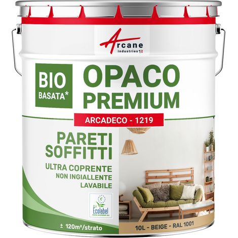 Pittura opaca per muri e soffitti interni - ARCADECO - 1219 - 10 L (+ o - 120m² per strato) Beige - RAL 1001 - ARCANE INDUSTRIES (1/5)