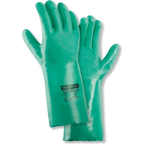 12 Paar Nitril-Handschuhe GERAUTE OBERFLÄCHE Größe 8 (1/4)