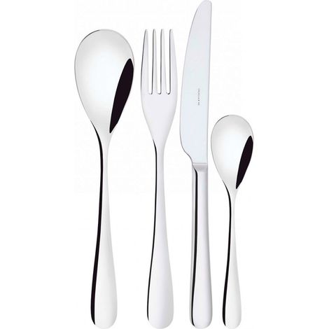 Set posate 24 pezzi in scatola Gallery Primula Acciaio Lucido Bugatti