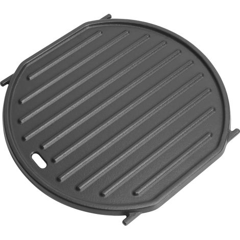Sear Grate Plaque de cuisson en fonte pour barbecue à gaz série 210/310, système Gourmet BBQ, Ø 30 cm, plaque réversible pour tous les systèmes de rouille Ender (1/5)