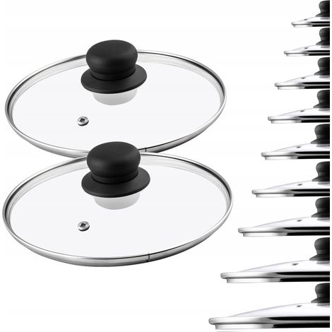 KADAX Glasdeckel Set, Topfdeckel aus Glas, 14-30cm, hitzebeständiger Deckel für Topf, Pfanne, Pfanne (1/5)