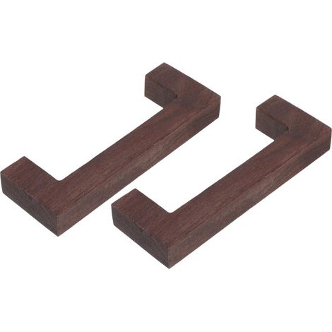 Poignées de Tiroir en Bois de Noyer Rustiques Élégantes 96mm avec Installation Sécurisée pour Armoires et Commodes, Lot de 2 Pièces, Cuisine et Chambre (1/5)