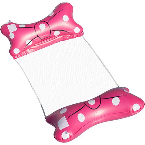 Hammock Flottante - Lit Flottant Gonflable en PVC et Tissu Maille - Forme Arc avec Oreillers Intégrés - Pour Piscine ou Plan d'Eau - 1 Pièce (1/5)