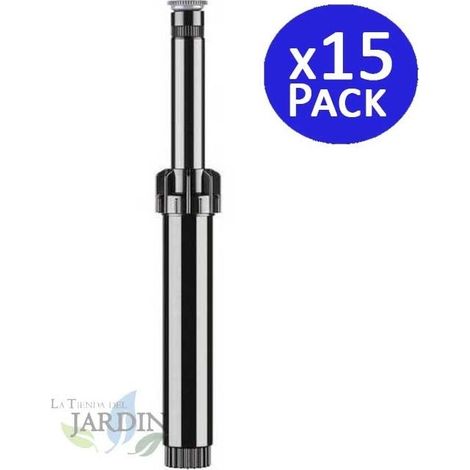 Set di 15 Diffusori di Irrigazione Hunter PSU-04-12A con Ugello Regolabile 12A. Portata di 3,7 metri. Altezza dello stelo 10cm