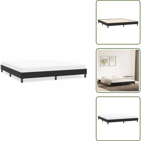 Matelas - vidaXL Cadre de lit sans matelas noir 200x220 cm velours - Velours (1/5)