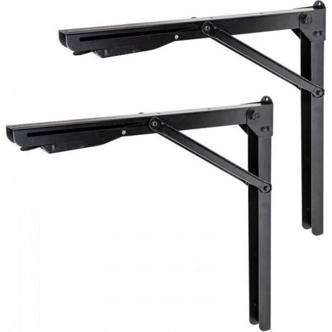 Support mural pliant - Lot de 2 supports pour table murale - Equerre
