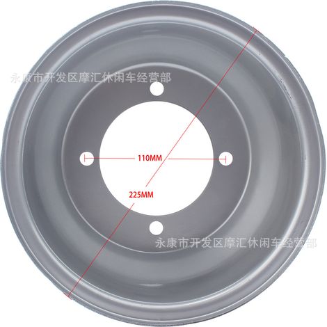 ATV 4WD Go-Kart Parts 18x9.5-8 inch Steel Wheels, Four-Hole Wheels, Steel Rim Tires (1/4)