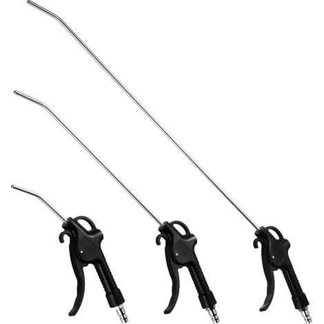 3 Pièces Soufflette Air Comprimé Bec Long, Soufflette Compresseur Longue 95 mm 295 mm 490 mm pour une Poussière Propre(noir) (1/5)
