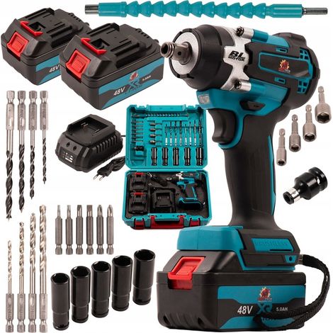 LEISTUNGSSTARKER AKKU-RADENANTRIEB MIT SCHLAGSCHLÜSSEL, 2 x 48 V + 1/2-Zoll-SET