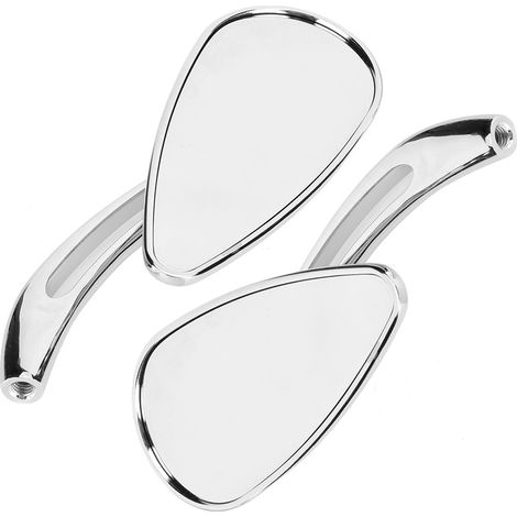 Rétroviseurs Moto - Aluminium - Filetage 8 mm et 10 mm - Réglables 360° - Universels pour Guidon - Lot de 2 (1/5)