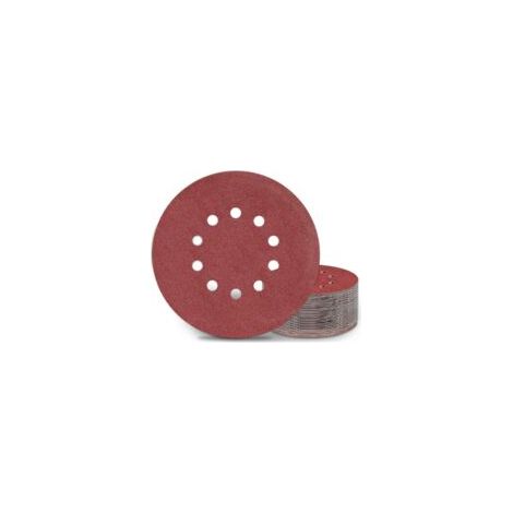 Disques de Ponçage 225 mm 25 Pièces Grain P120 10 Trous Disques Abrasifs 225 mm Ronds Papier Abrasif for Ponceuse pour Cloisons Sèches Ponceuse Girafe - Crezuo (1/4)