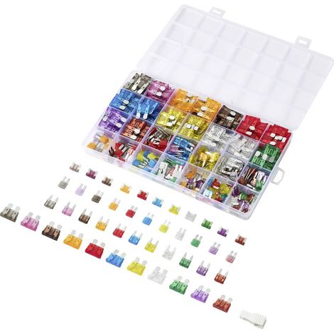 TRU COMPONENTS 360pcs fuse kit TC-14382272 Jeu de fusibles, Extracteur de fusible 2 A, 3 A, 5 A, 7.5 A, 10 A, 15 A, 20 (1/3)